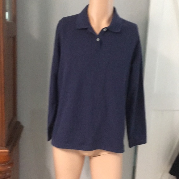 LL Bean blue Longsleeve Polo shirt. Size XL - Picture 1 of 8
